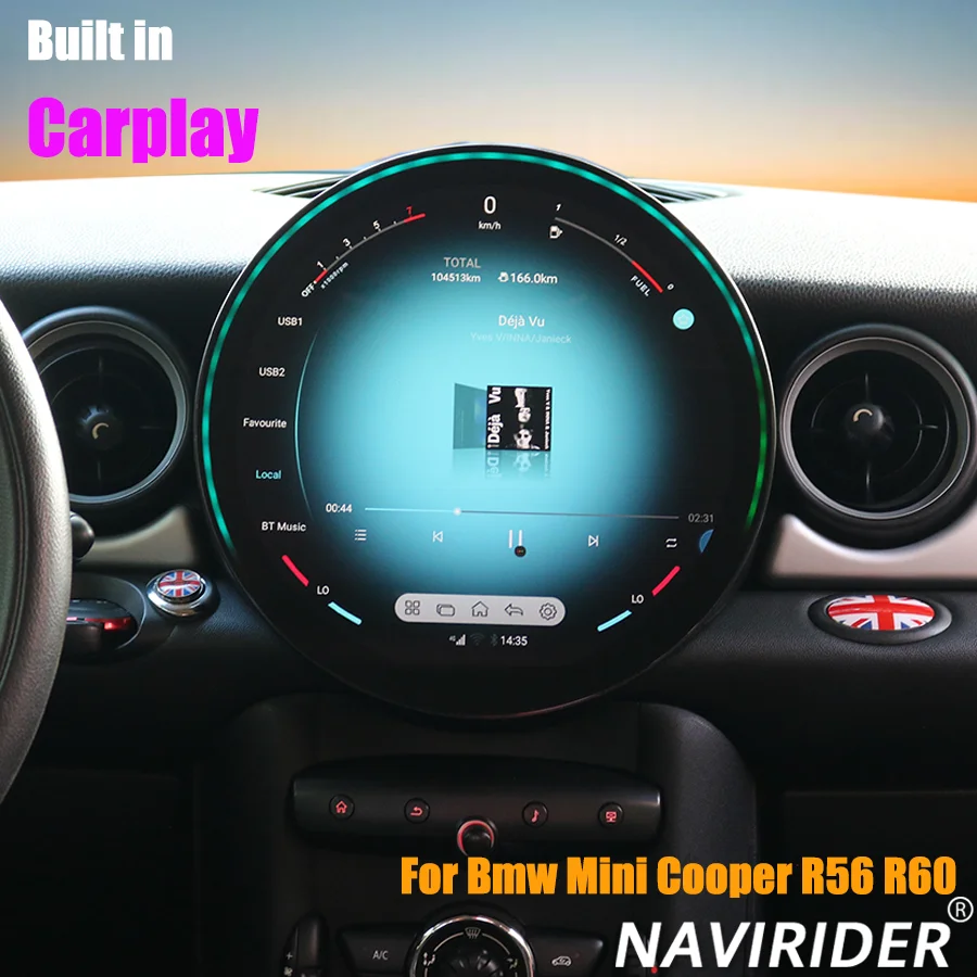

Wireless Carplay For Bmw Mini Cooper R54 R56 R60 2007-2014 Car Radio Stereo Bluetooth GPS WIFI 4G Android14 Multimedia Player HU