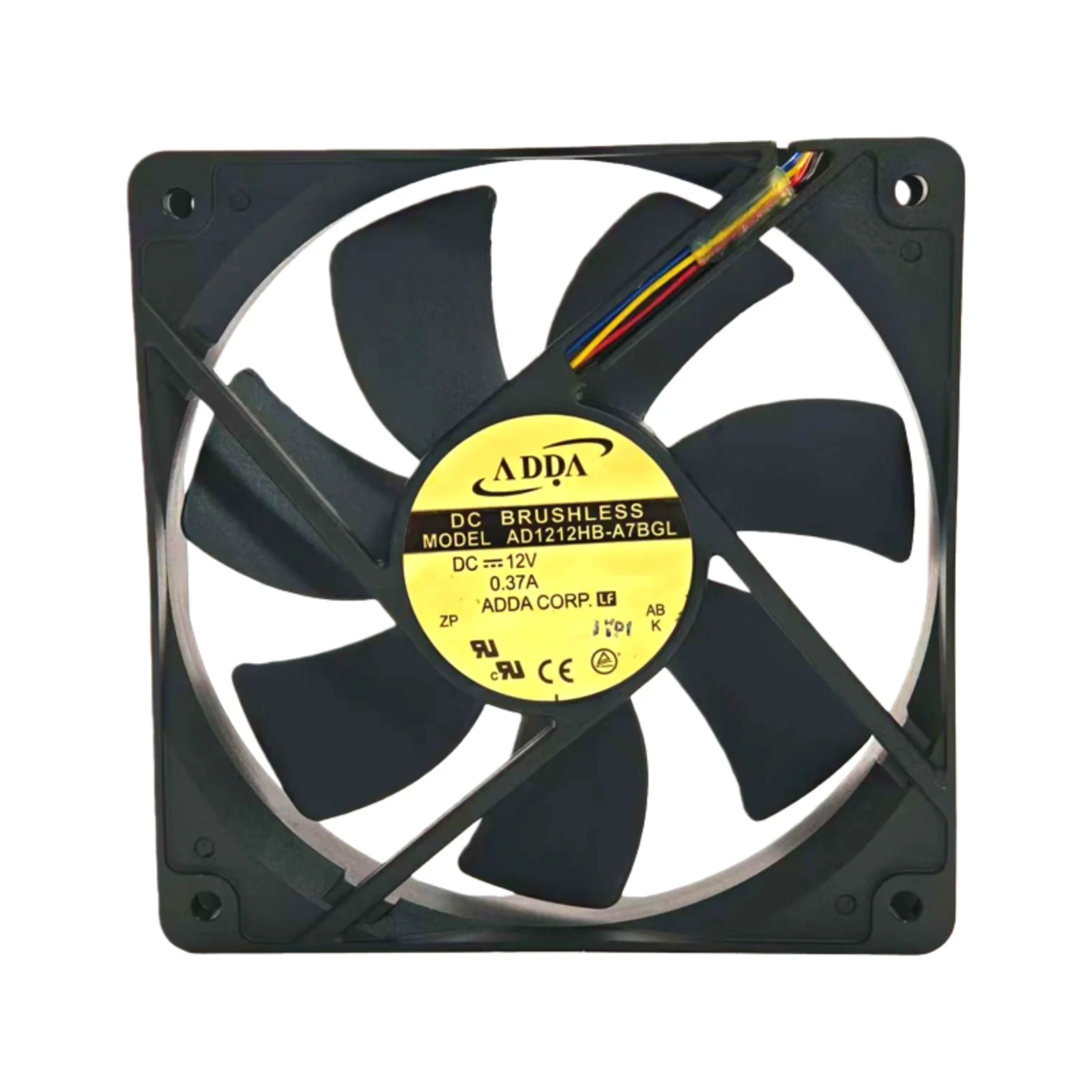 for ADDA Original AD1212HB-A7BGL DC 12V 0.37A 12025 120x120x25mm Dual Ball Cooling Fan 85.2CFM High Airflow Industrial Fan