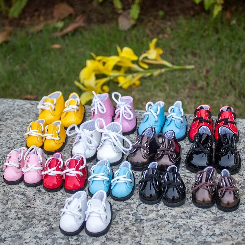 20cm baby shoes Foreign shoes smooth leather shoes 15cm cotton doll shoes star doll accessories