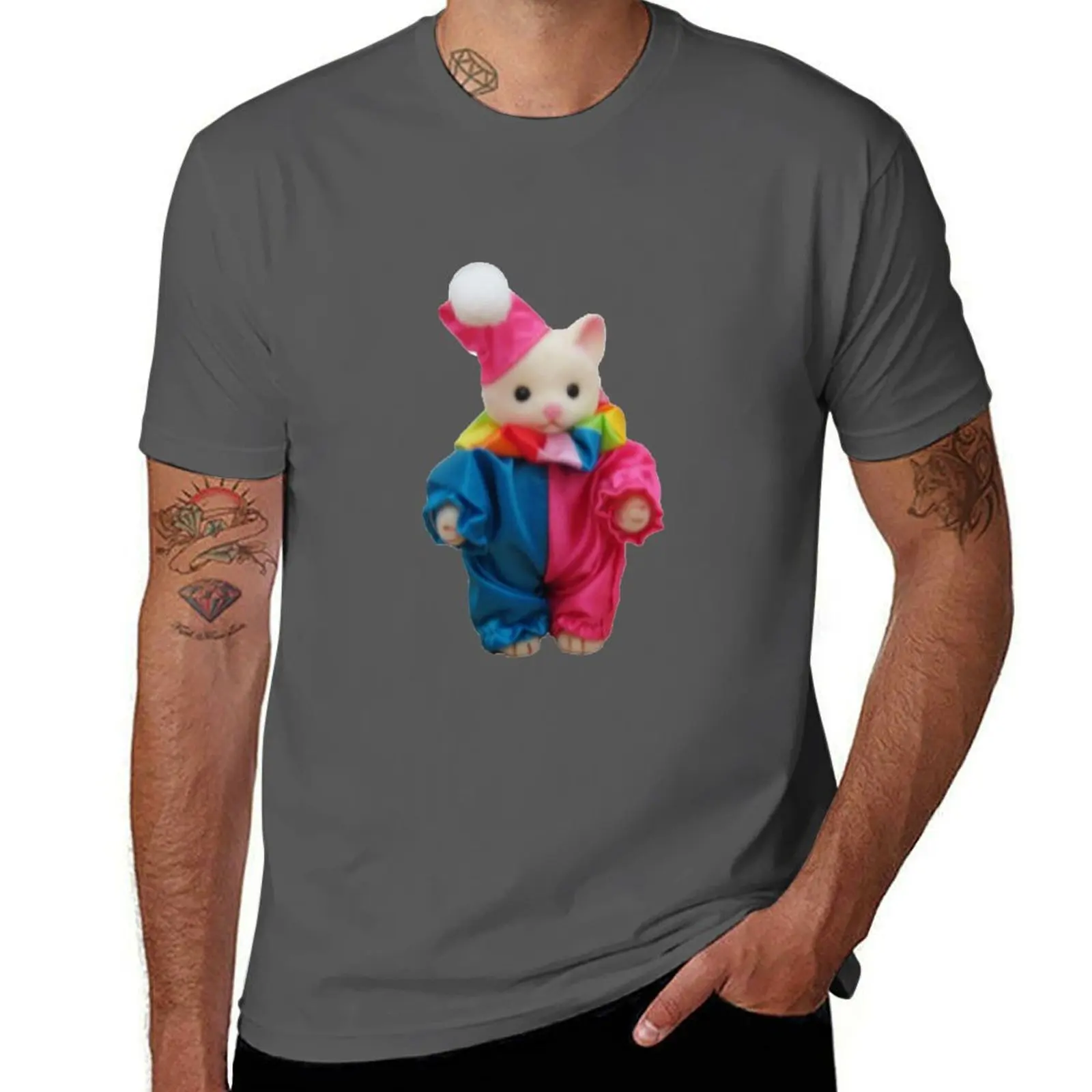 

little cat calico clown critter T-Shirt Holiday Vacation Tee Shirt