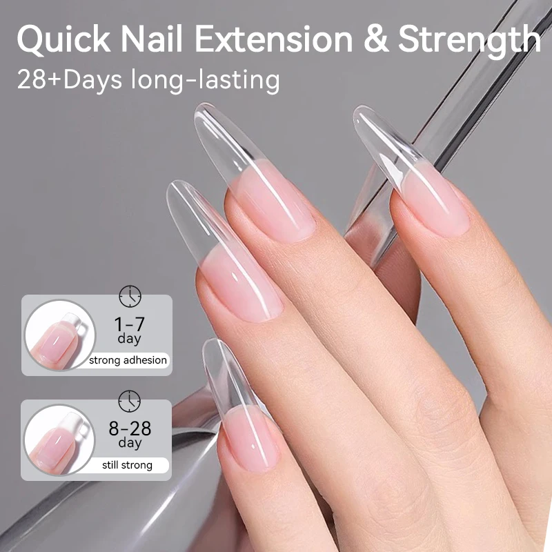 UR SUGAR 15ml Quick Repaired Building Fiber Glass Extension Nail Gel Clear Soak Off UV Gel Polish Strong Extend Enhanced Nails