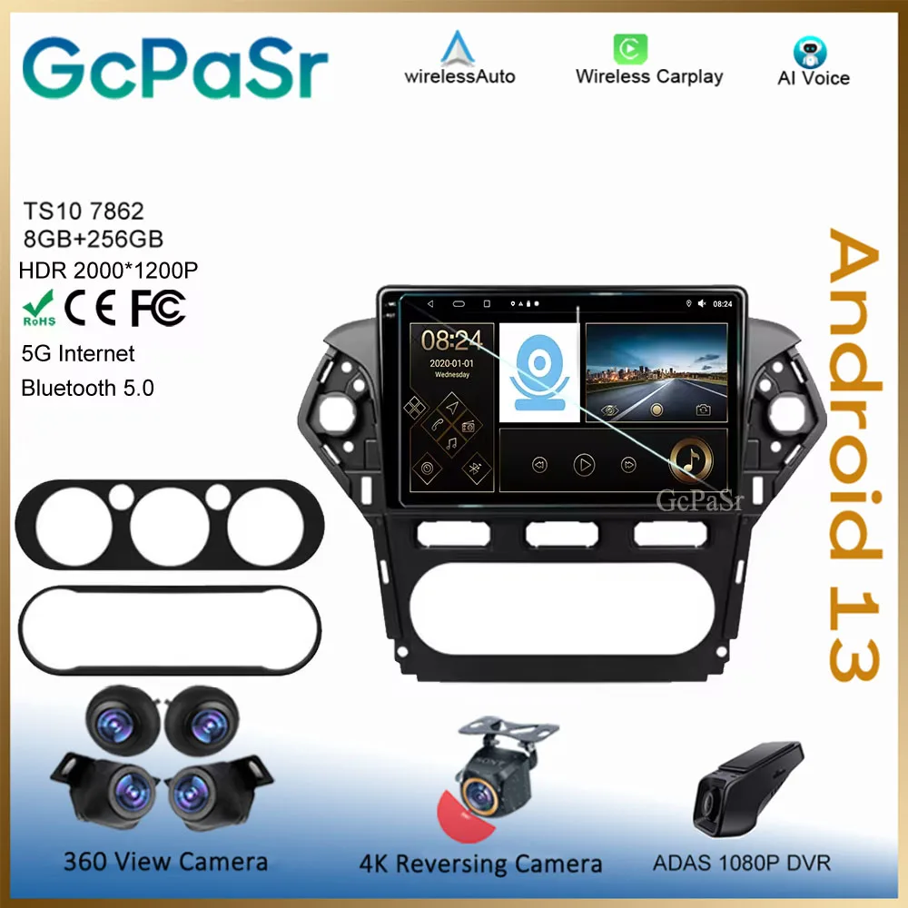 

Auto Android For Ford Mondeo 4 2010 - 2014 Head Unit 7862 No 2din Video Carplay GPS CPU Radio Navigation Multimedia Player DVD