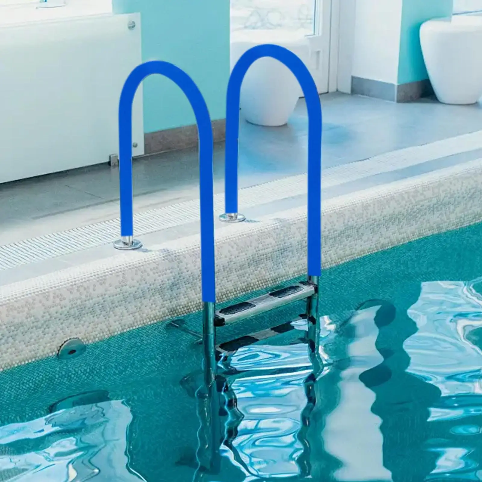 

Противоскользящий чехол-накладка на поручень бассейна с молнией для лестниц и ступеней