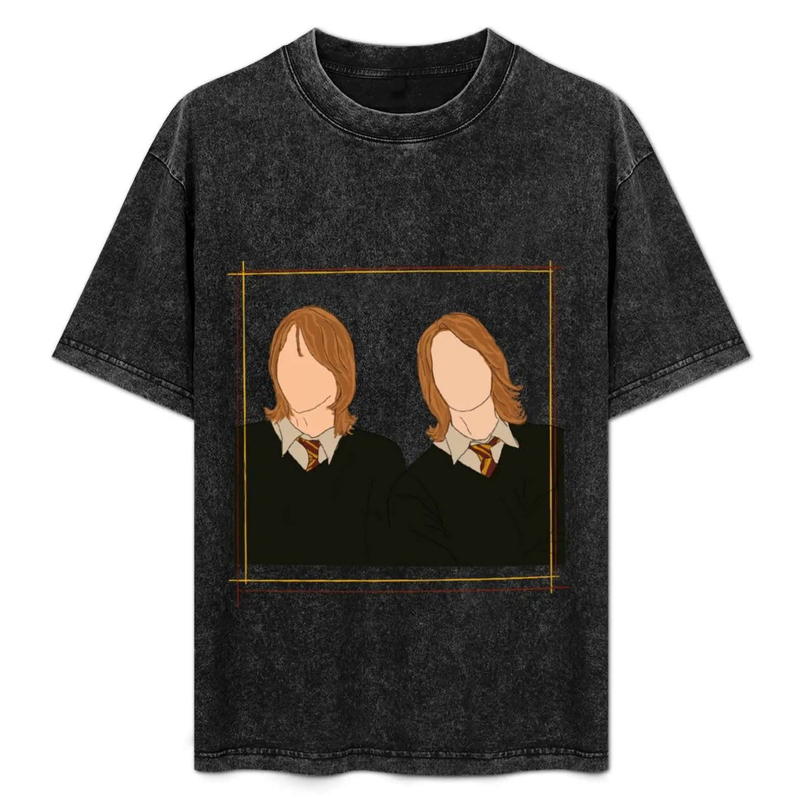 

Weasley twins ( Fred & George Weasley) T-Shirt Non-Shrink Basic Cotton T-Shirt