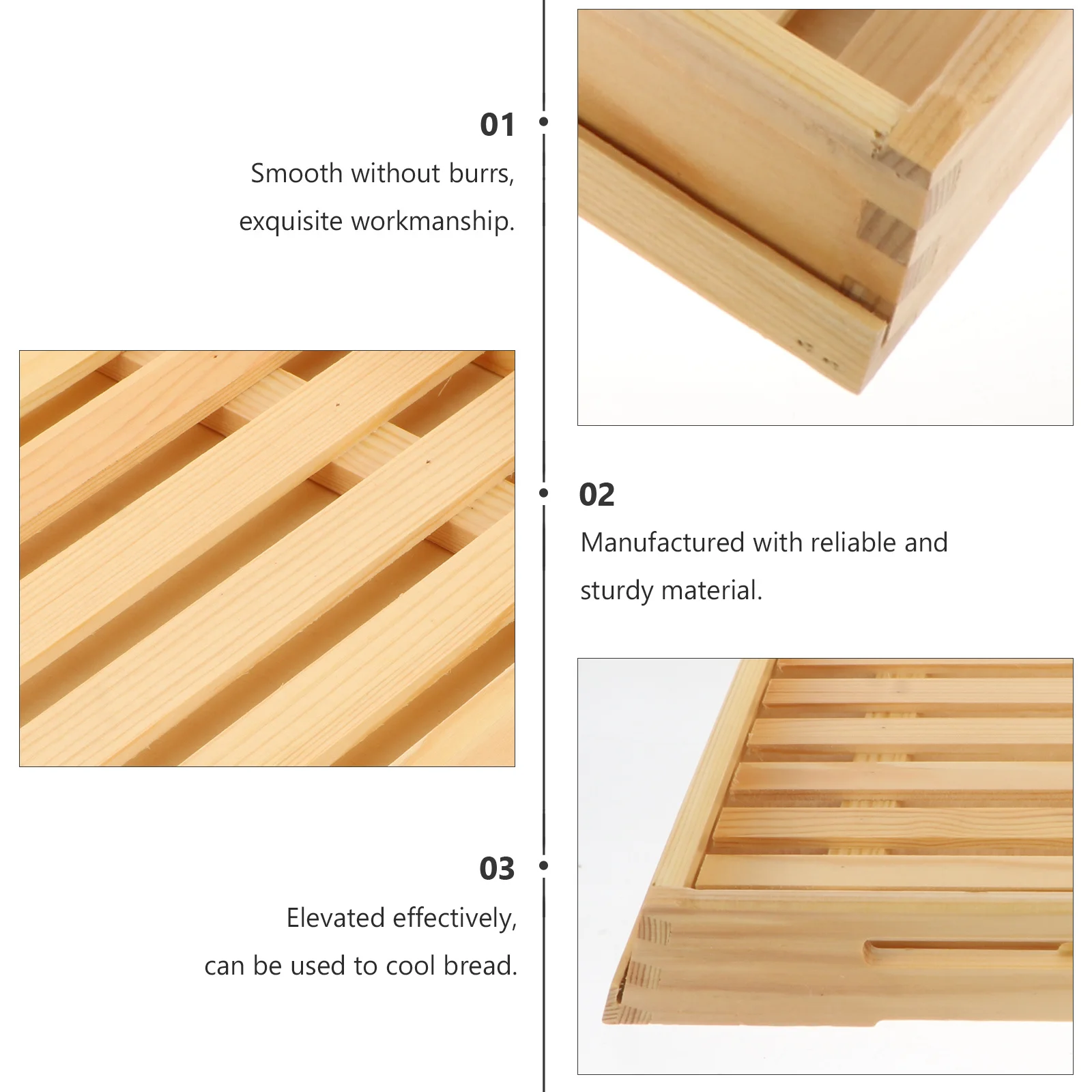 

Wooden Storage Tray Sturdy Reusable Serving Plate for Party Wedding Camping Buffet Appetizers Refreshments Decorative Dining