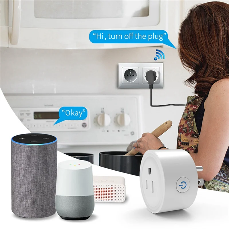 -AT52 Zigbee Control de voz inteligente 16A con monitoreo de energía y función de sincronización para Alexa Google US Plug