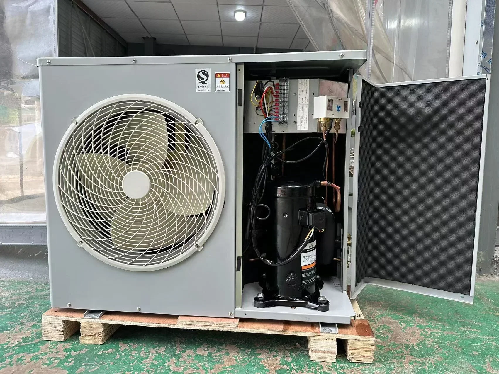 Energy-Saving Commercial Blast Freezer Box-Type Cold Room with Automatic Air-Cooled Compressor  Refrigeration  Condensing Unit