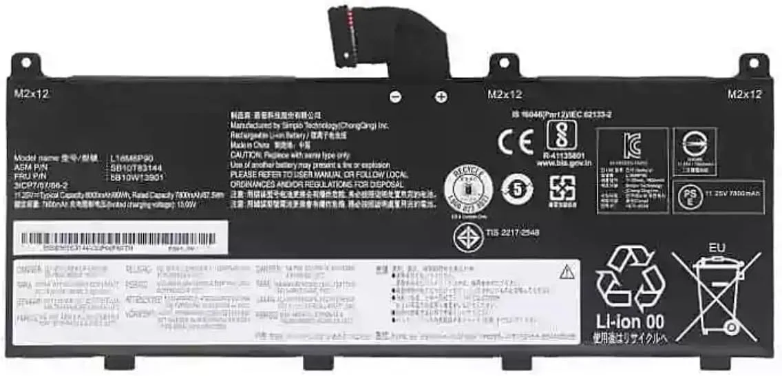 L18M6P90 Laptop Battery For Lenovo ThinkPad P53 Series Notebook L18C6P90 5B10W13901 SB10T83144 SB10K97664 11.25V 90Wh 8000mAh