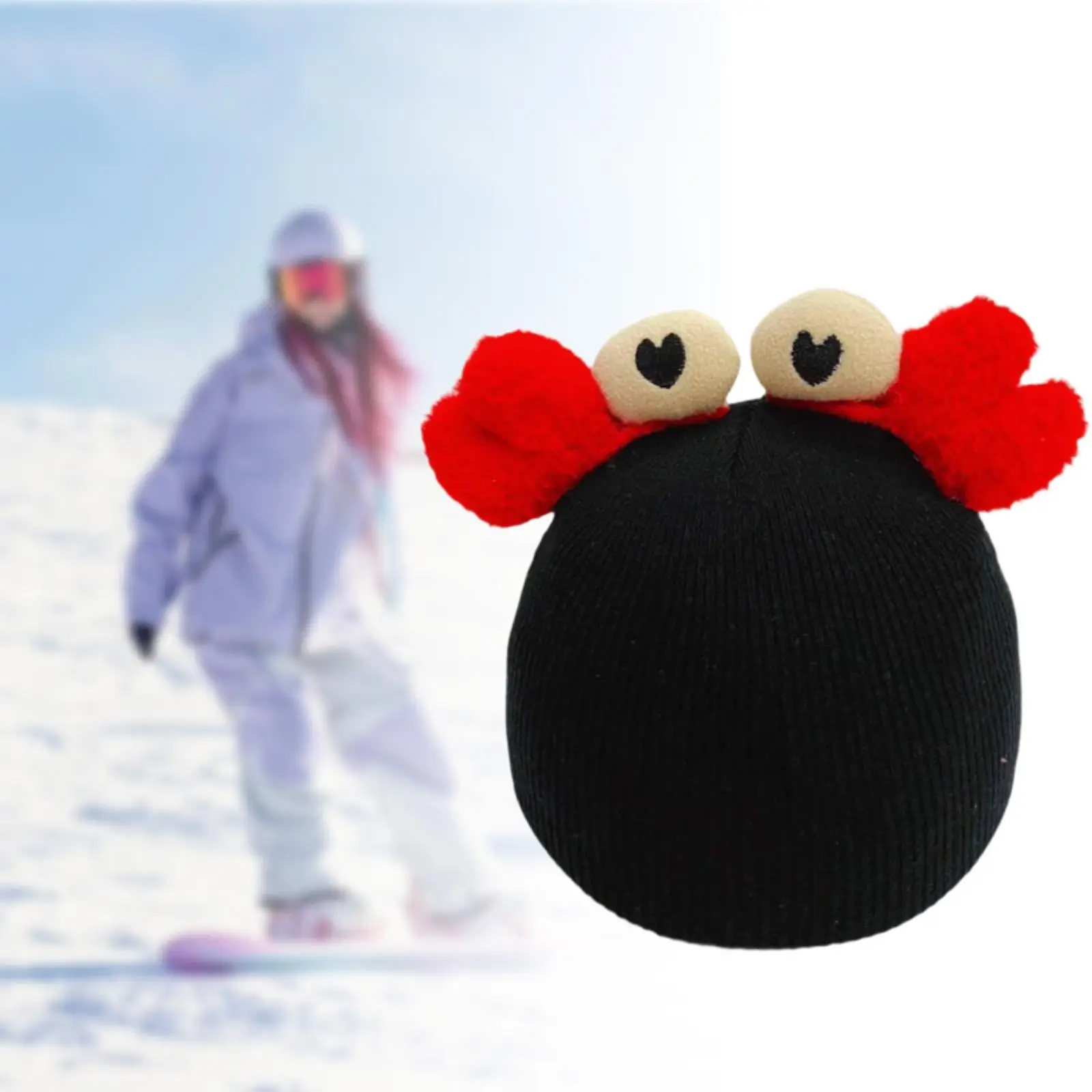 

Ski Helmet Cover Helmet Decor Knitted Cap Funny Sports Decorative Portable