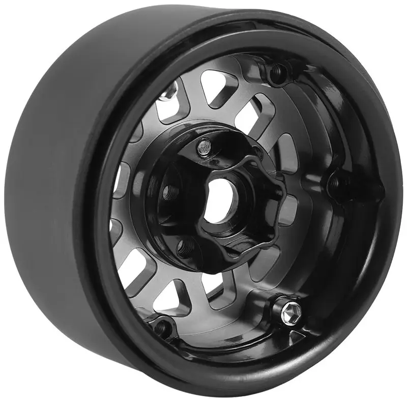 

ABXE-4PCS 1.9 Metal Beadlock 12 Hole Wheel Hub Rims For 1/10 RC Crawler Axial SCX10 90046 AXI03007 Traxxas TRX4 D90