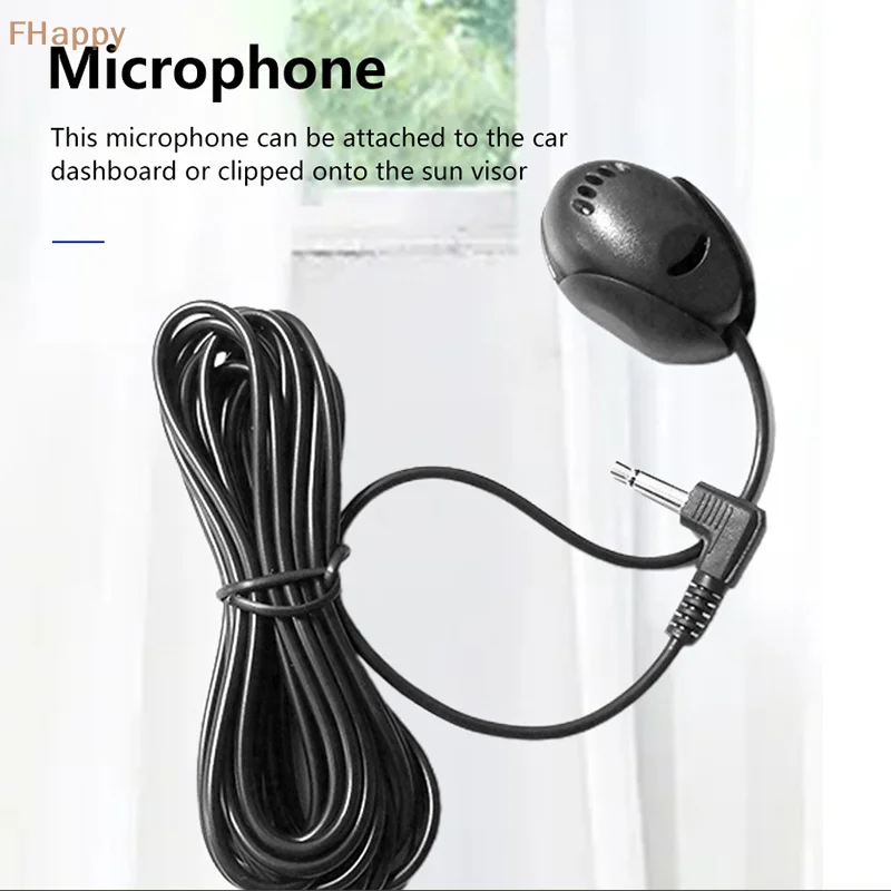 Mini 3.5mm External Microphone For Car Vehicle Head Audio Stereo Radio Receiver GPS DVD Radio Stereo Player With 3m Cable