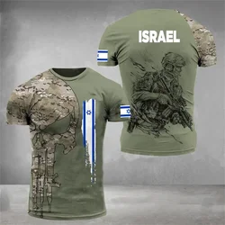 Israel National flagge T-Shirt für Männer Armee Veteran taktische Tops Militär Camo 3d gedruckt Israel T-Shirt Soldaten Wald T-Shirts