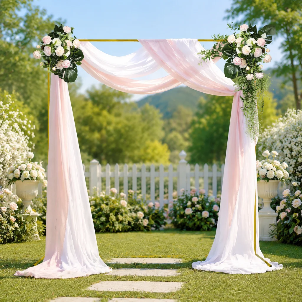9,8x9,8ft Hochzeitsbogenständer, quadratischer Metallbogen mit Ständern, höhenverstellbar, 3 Höhenstufen für Hochzeiten, Quinceañera, Partys und Eventdekoration – Detail 12