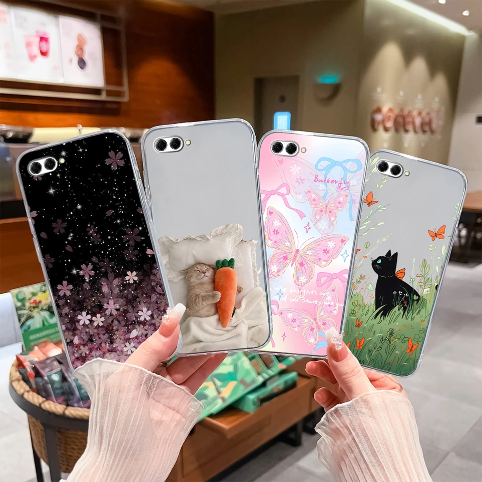 Etui na telefon Huawei Nova 2 2Plus 2s Cute Pink Bow Silicone Soft Clear TPU Shell For Nova2 Plus Coque Nova2s Funda Carcas