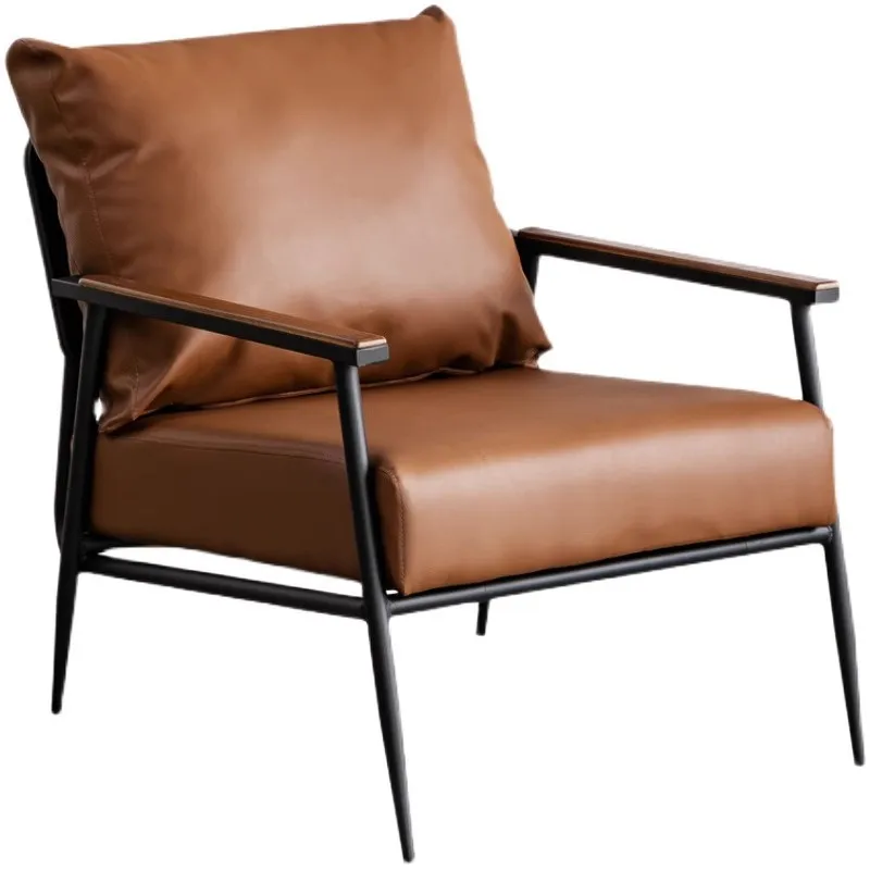 

Reception, negotiation, solid wood, single, sofa chair, Nordic, modern, simple, homestay