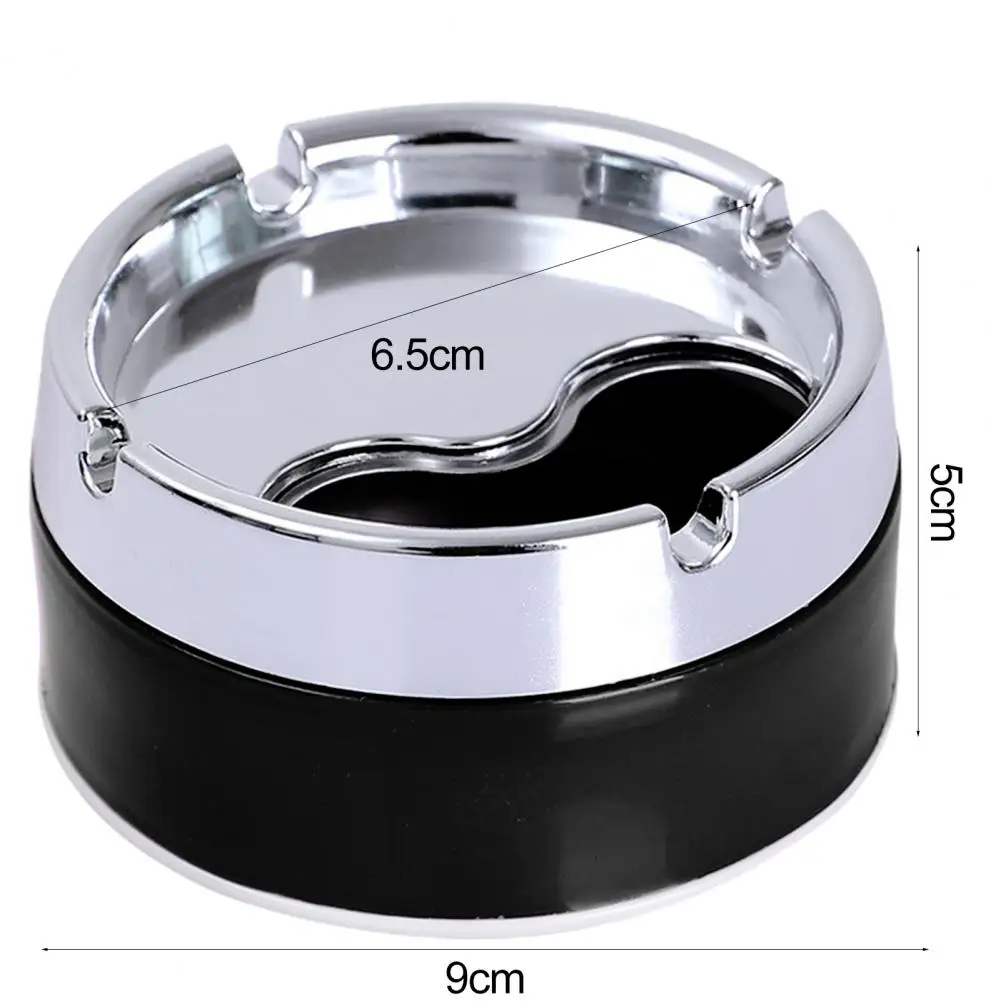 Round Ashtray Groove Design Stainless Steel Ash Holder Windproof Desktop Ash Container Cigarette Ashtray For Home Office Outdoor