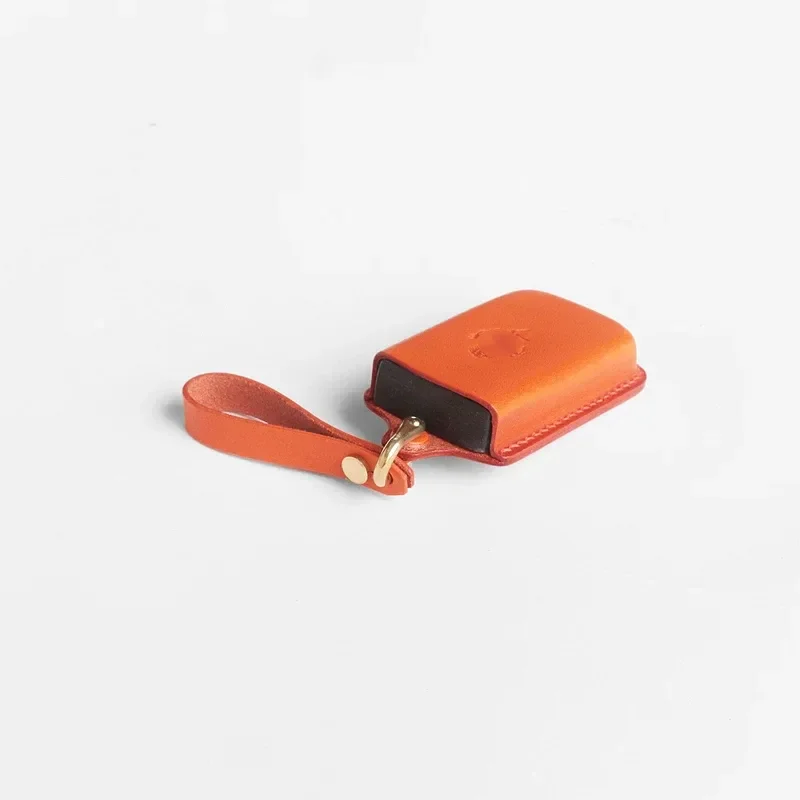 for Ferrari Roma SF90 296 Rome Handmade Custom Leather Fashionable High End Orange Key Cover