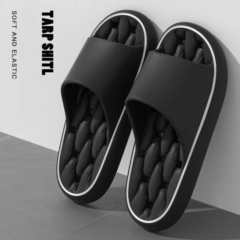 

EVA Summer Bathroom Slippers Quick-Drying Anti-Slip Couples Leaky Slippers Soft Bottom Lightweight Slip-On Shoes