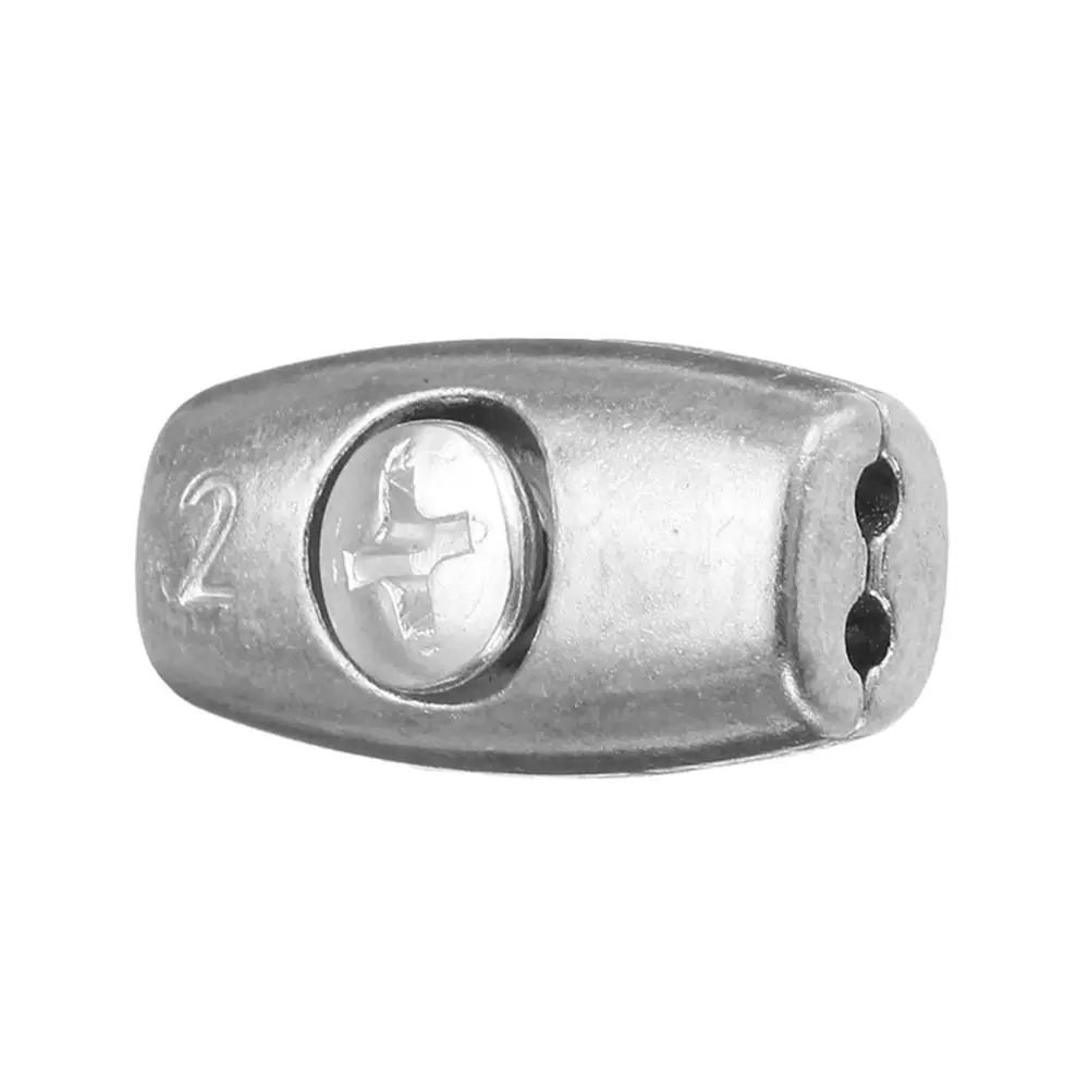 1Pc Durable 2/3/4/6/8mm Wire Rope Sleeve Grip Clamp Zinc Alloy Cable Clip Fixing Clip Double Hole Wire Ferrules Steel Wire Rope
