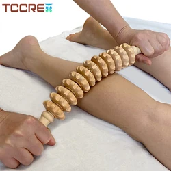 Rodillo de terapia de madera, herramienta de masaje de mano, palo de punto gatillo de celulitis, drenaje linfÃĄtico, rodillo de liberaciÃģn muscular anticelulÃtico