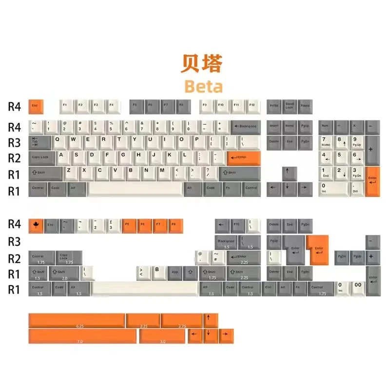 170 Keys/set Daye GMK Beta Keycaps ABS Double Shot Key Caps Cherry