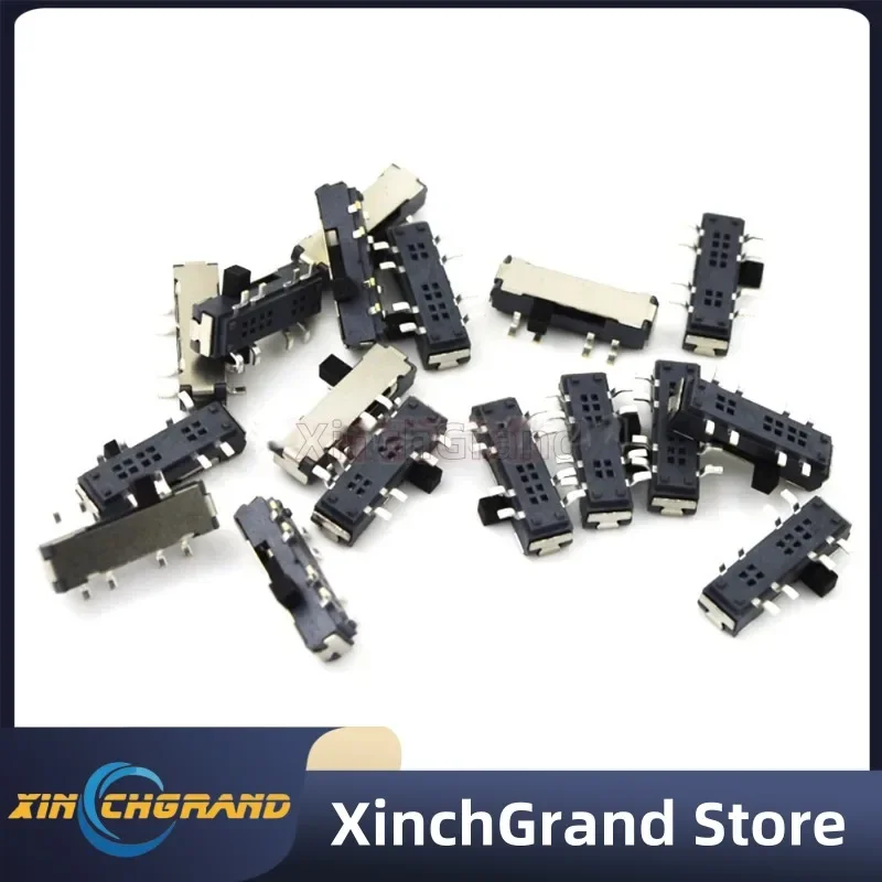 15Pcs MINI SMD Side Slide Switch 2 P3T 8 pin 3 position switch handle height 2mm
