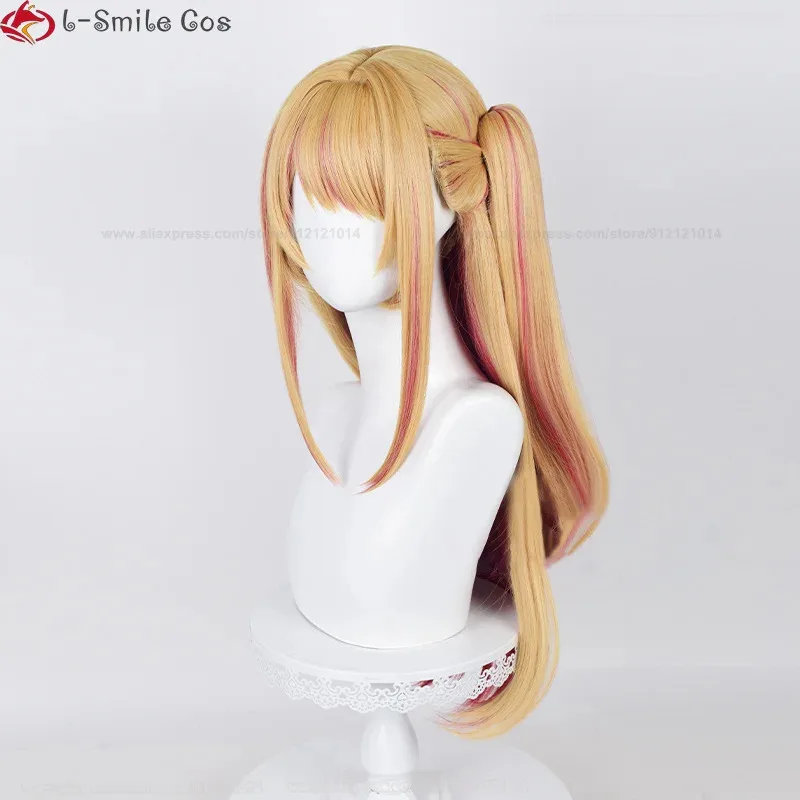 

ss13Hoshino Косплей Аниме Руби Хосино Руби 70 см Прямые термостойкие синтетические парики для вечеринок + шапочка для парика