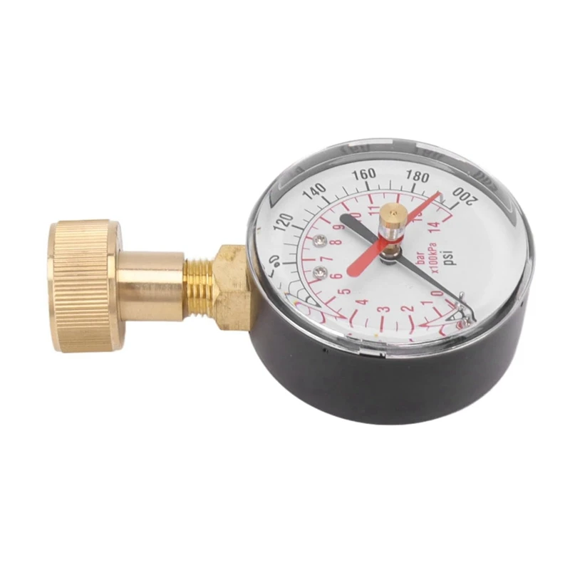 Water Pressure Gauge 0 To 200Psi Universal Water Pressure Test Gauge With 3/4 Female Hose Thread For Durable Easy To Use