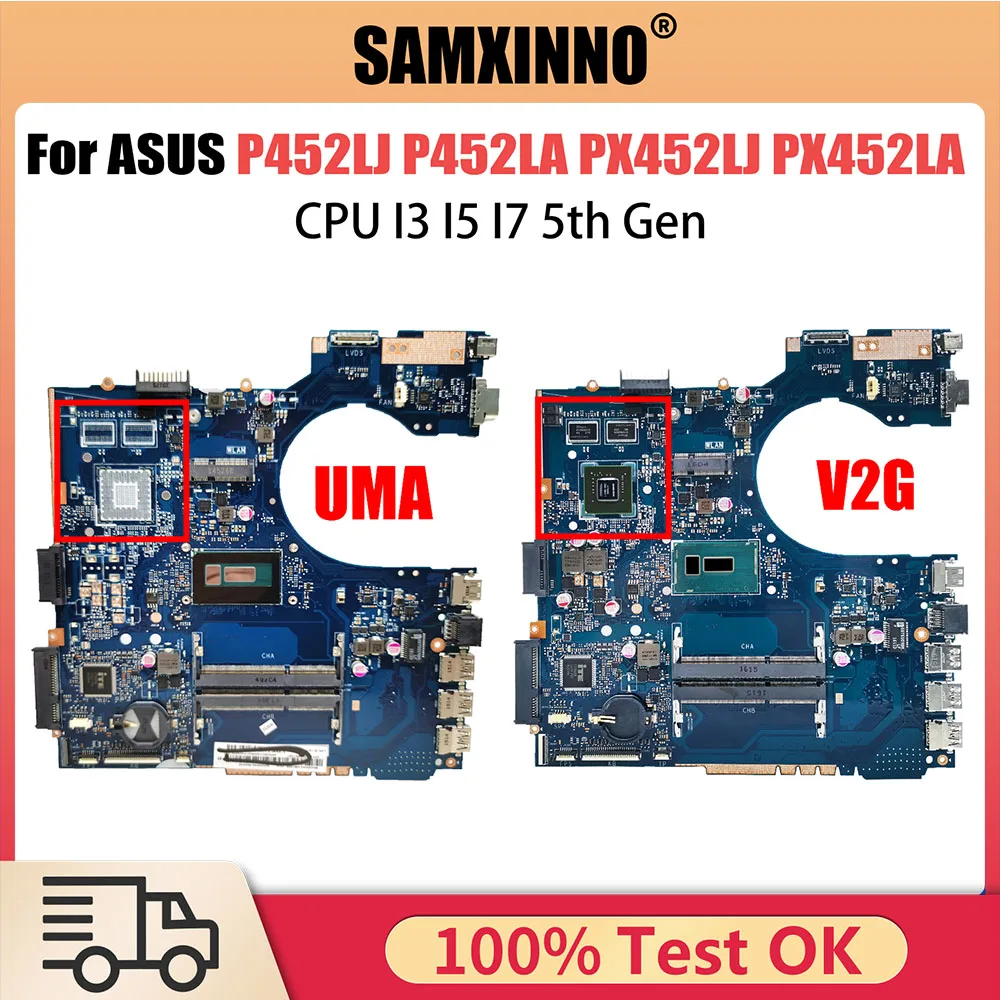 

P452LJ Mainboard For ASUS P452LA PE452LA PRO452LA PRO452LJ PX452LJ PX452LA PE452LJ Laptop Motherboard I3 I5 I7 5th Gen