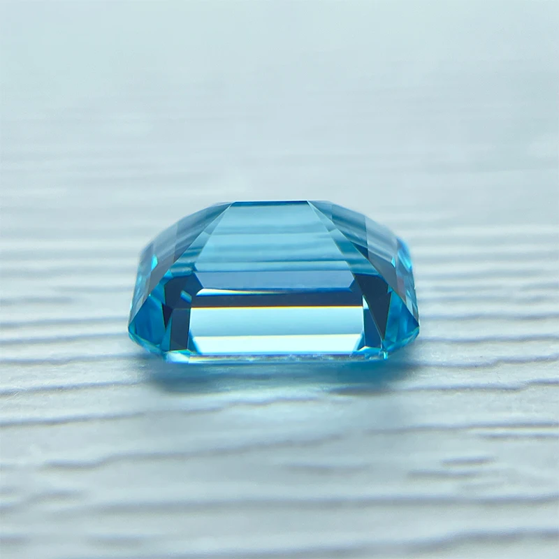 

Aquamarine Color Lab Grown Sapphire Emeralds Cut Loose Gemstone DIY Jewelry Making Selectable AGL Certificate