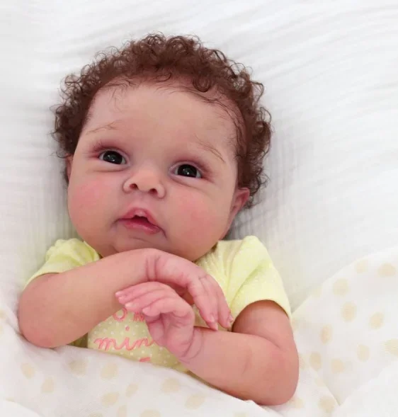 DLS 20 Zoll unlackiertes Reborn-Puppenbausatz Miley unvollendete Puppenteile mit Körper und Augen Soft Touch frische Farbe