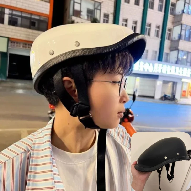 Summer Adult motorcycles Half Helmet, Breathable Semi-Frame Skateboard  Helmet for Men Women