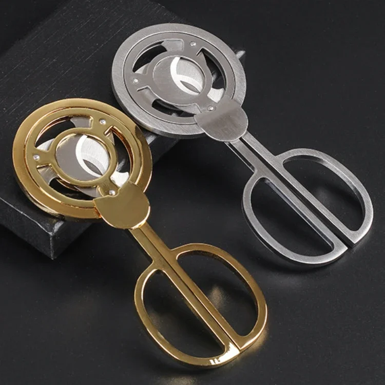 Windmill Shape Cigar Cutter Cigar Scissors Knife Sharp Blade Stainless Steel Round Cigar Scissors Puncher Smoking Cigar Tool