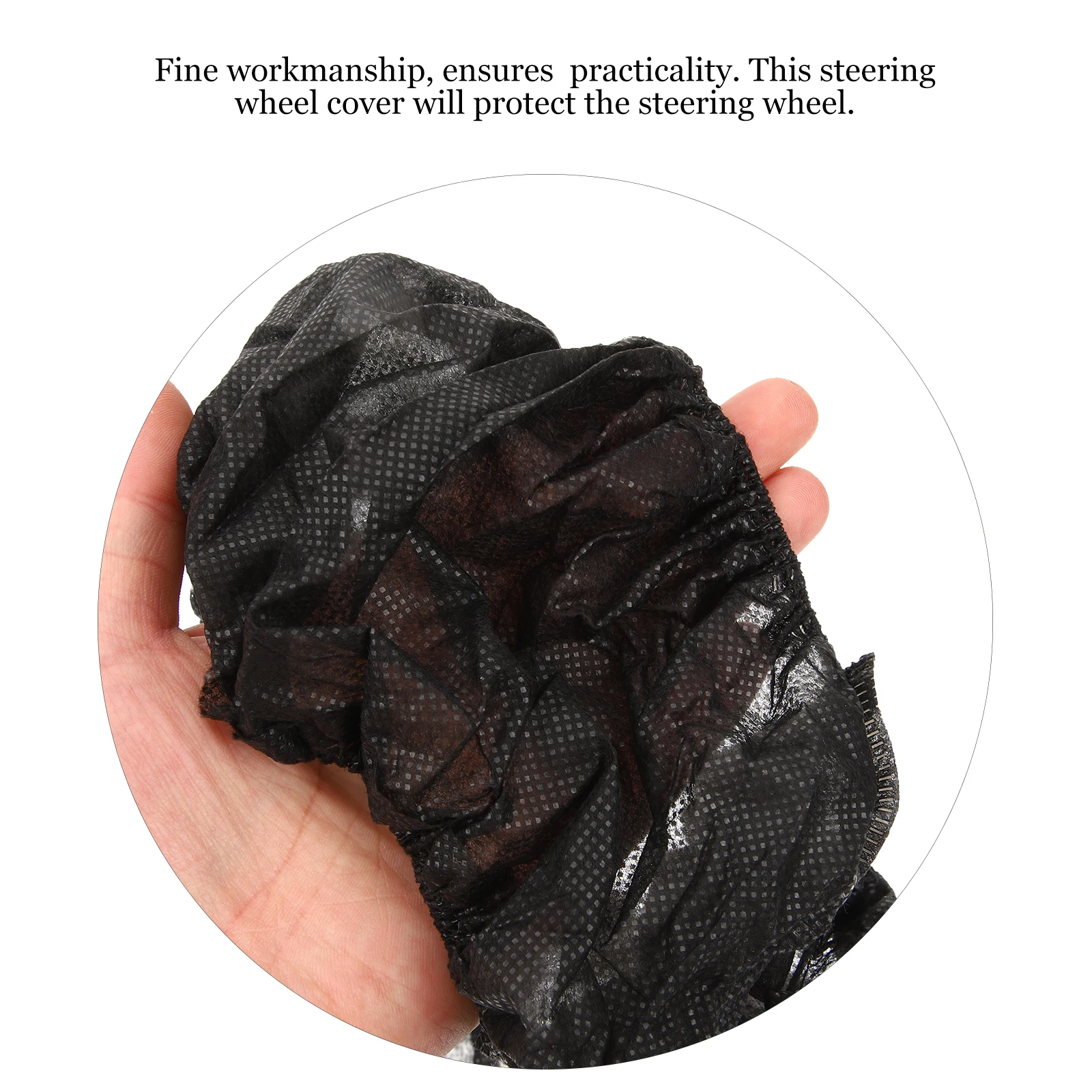 

50pcs Nonwoven Steering Wheel Cover Universal Car Wheel Protector Anti Oil Grease Pollution Free Auto Accessories