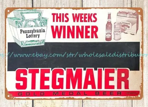 STEGMAIER BEER metal tin sign living room dorm  room metal wall art