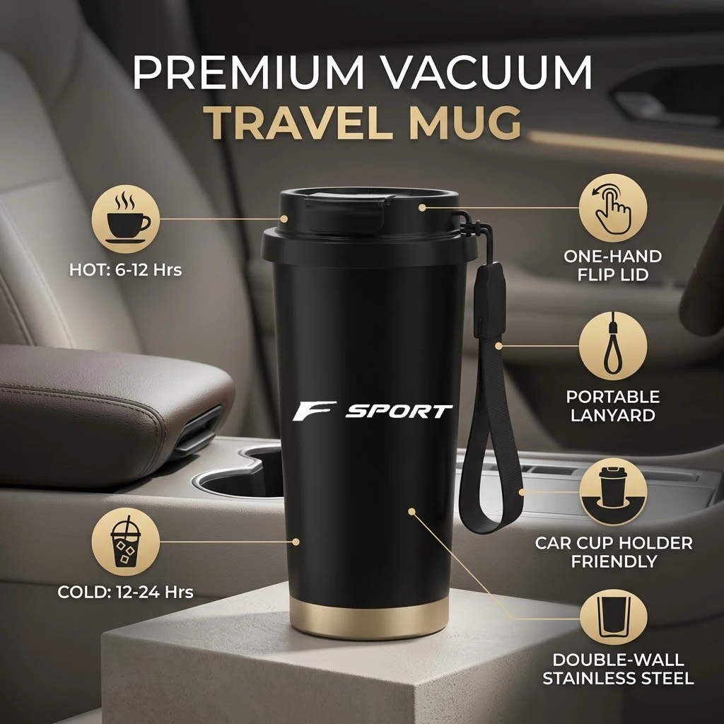 Car Thermos Cup Water bottle Coffee cup 316 stainless steel For Lexus F LFA ISF GSF RCF FSPORT ct gs nx es if
