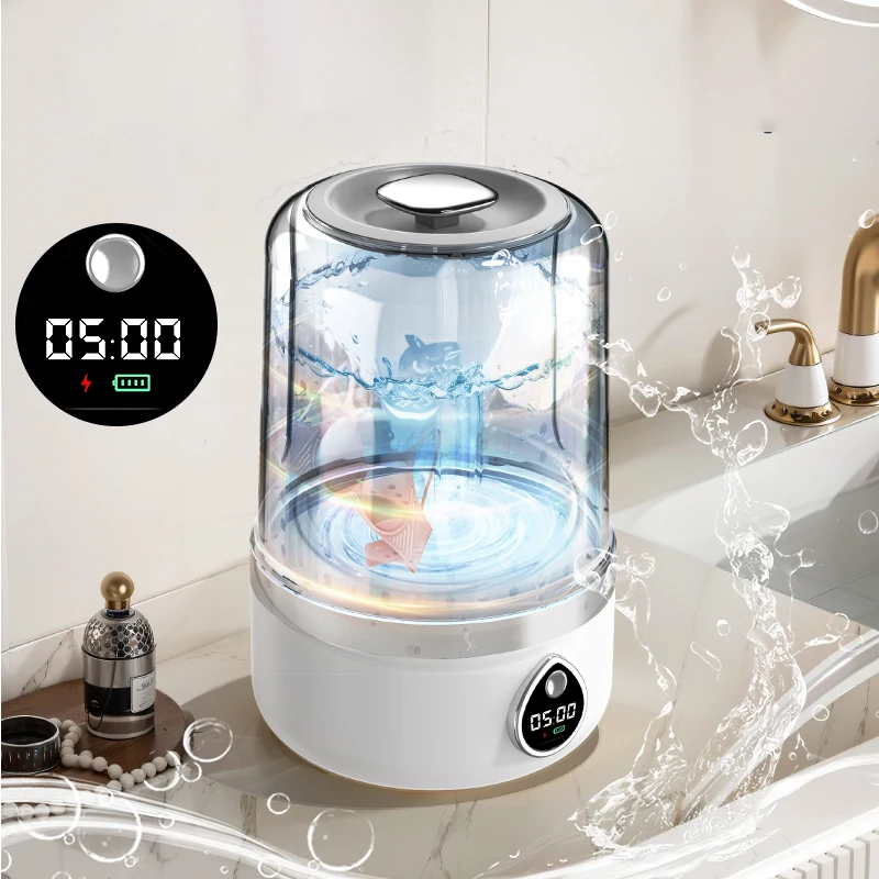 

Mi Portable Wireless Washing Machine Underwear Cleaner 1.5L Mini Socks Washing Machine With LED Laundry Bucket