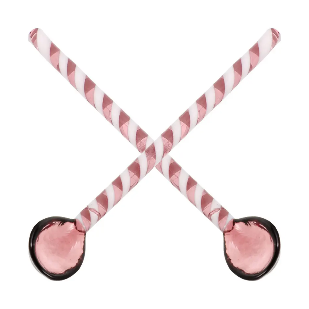 

2 шт. разноцветная стеклянная кофейная ложка с длинной ручкой, спиральный дизайн для перемешивания кофе, чая, десертов, стеклянная ложка, маленькие ложки