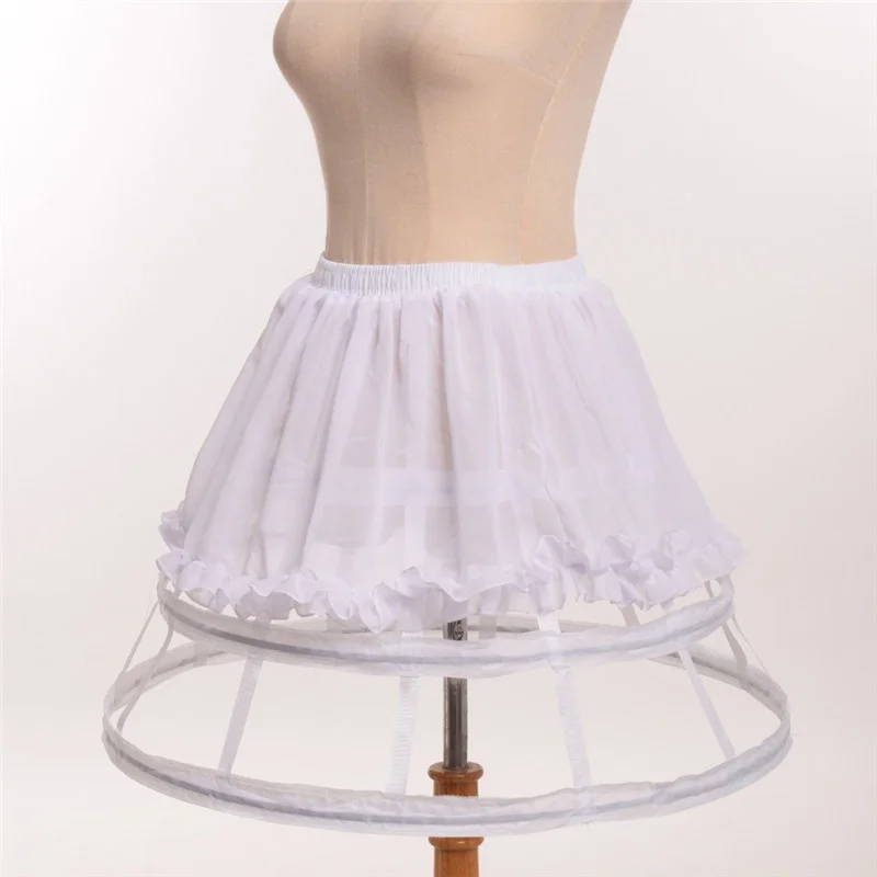 3 hoop chiffon crinoline lolita saia petticoat gaiola hoop saia