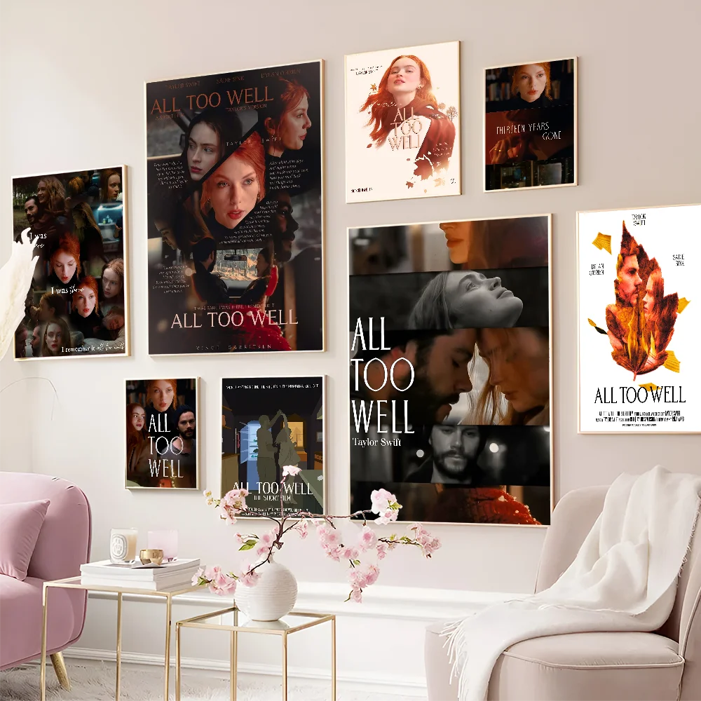 ملصقات أنمي تذكارية لفيلم قصير ، جودة عالية ، فن جداري ، ملصقات عتيقة للمنزل ، ديكور غرفة كاواي ، كلمات جيدة للغاية