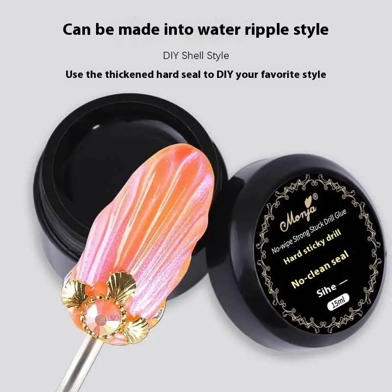 Colle à ongles Super forte et collante, 1 pièce, pour strass, décorations Nail Art, sans lingette, bricolage, adhésif, Gel UV fonctionnel, 8/15ml