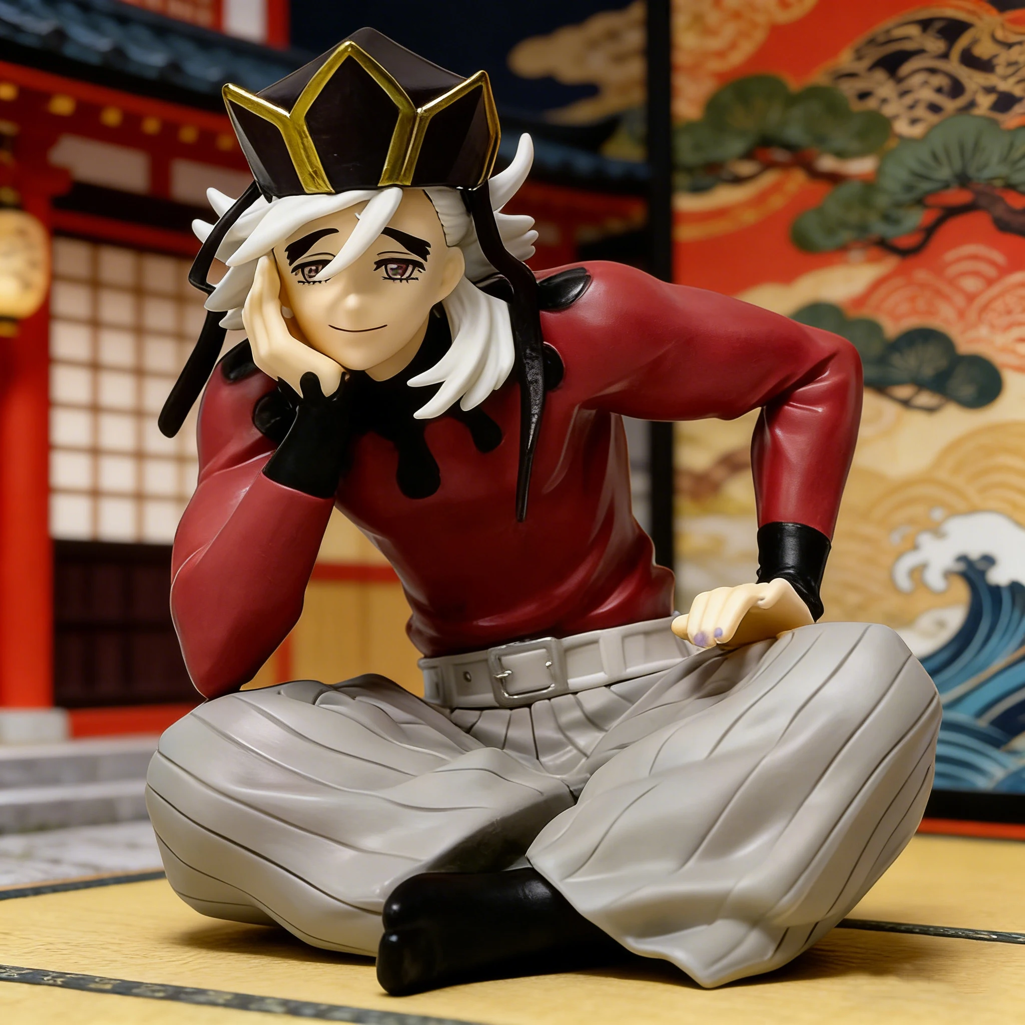 Figura de Ação Premium do Anime Demon Slayer Douma, Chokonose Noodle Stopper, Coleção de Figuras de Anime, Modelo em PVC