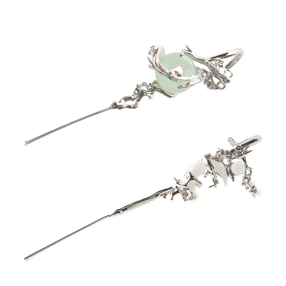Sparkling Star and Moon Earring Fashionable Ear Needle Wrap Crawler Hook Earrings Jewelry for Fashionistas
