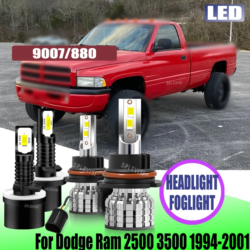 

Waterproof IP67 LED Foglight Headlight Combo - All Weather Performance For Dodge Ram 2500 3500 1994 1995 1996 1997 1998-2001
