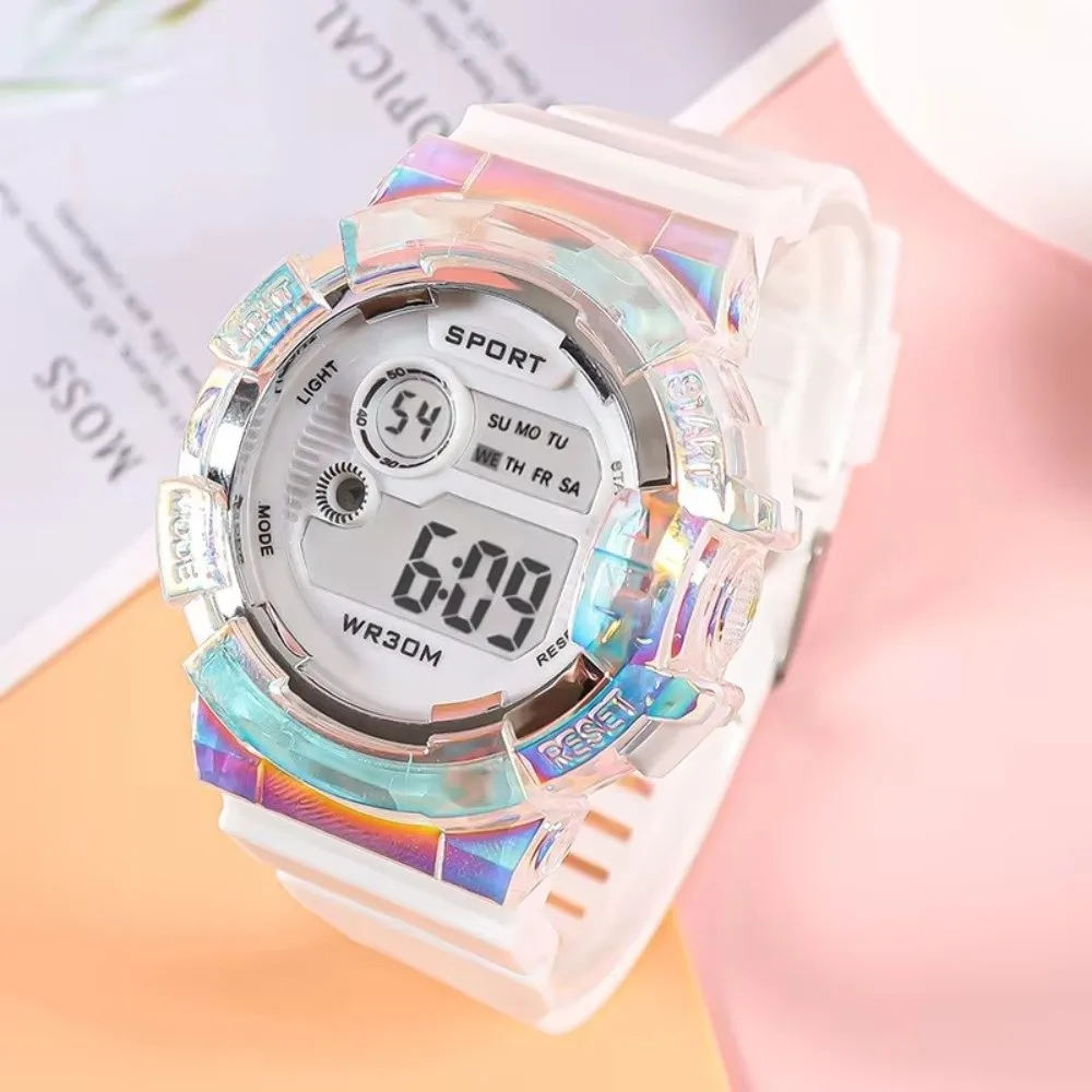 Immagine 4: Orologi sportivi impermeabili per bambini, quadrante luminoso, luce notturna, orologio sportivo, funzione sveglia, orologio digitale a LED per ragazzi e ragazze