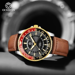 Ochstin New 2024 Gorgeous Fashion Navigator Series Multi functional Quartz Movement Waterproof Watch Men's Quartz Watch