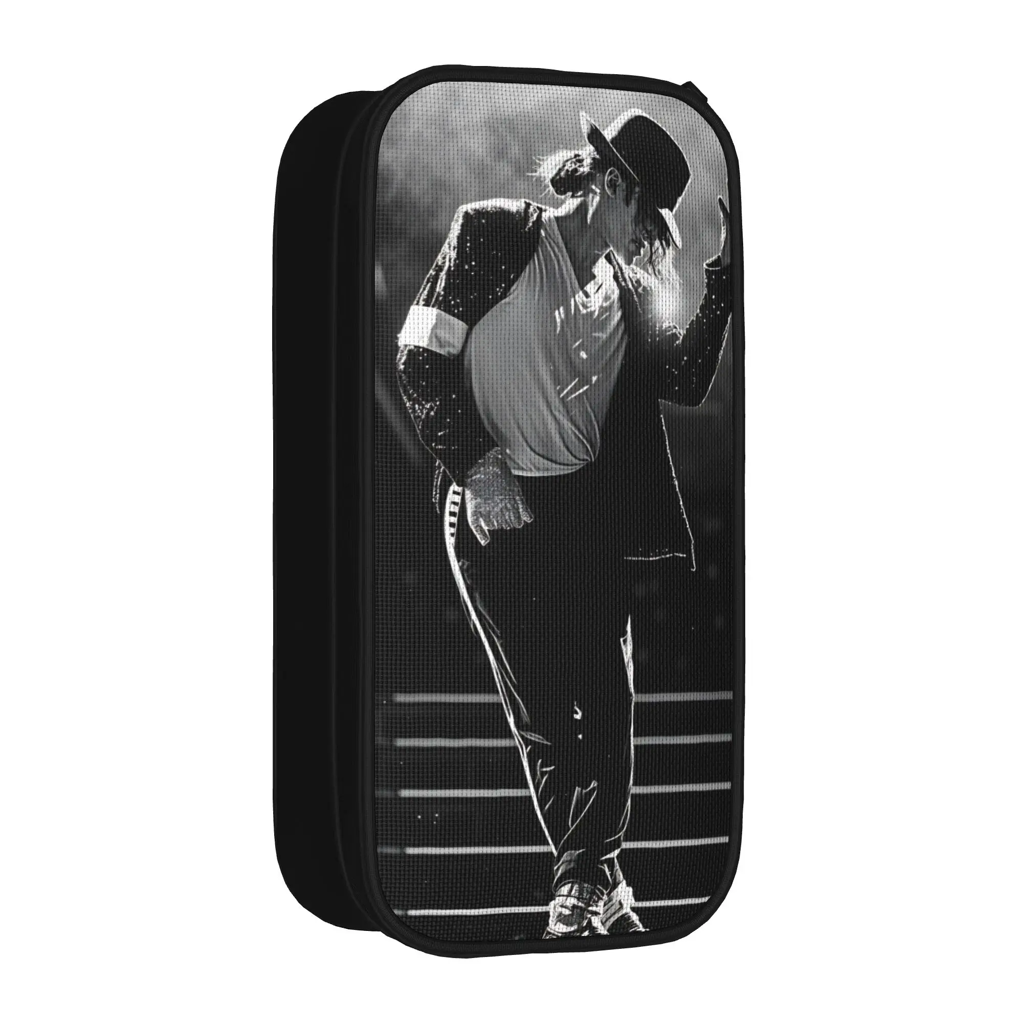 M-Michael Jacksons Pencil Case  Child Kawaii Pen Box Design School Pencil Cases Stationery Organizer Birthday Gift