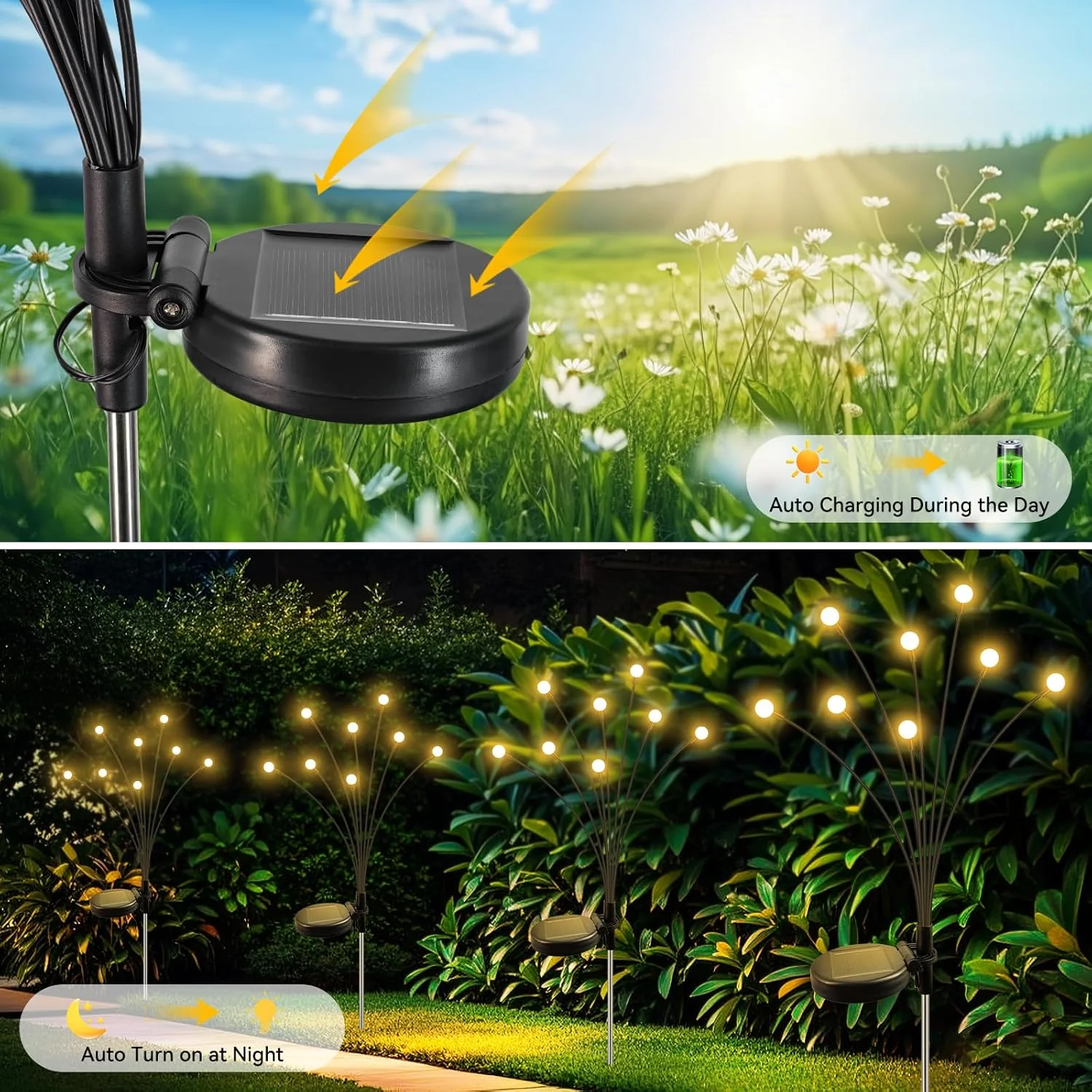 4/8Pcs/Pack Solar Firefly Ligh - đánh giá và giá Solar Pathway Lights 8 Pack