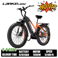 DM530PLUS Electric Bike1000W Powerful Motor 52V20A Lithium Battery Hydraulic Brake 26 Inch Fat Tire All Terrain Electric Bicycle