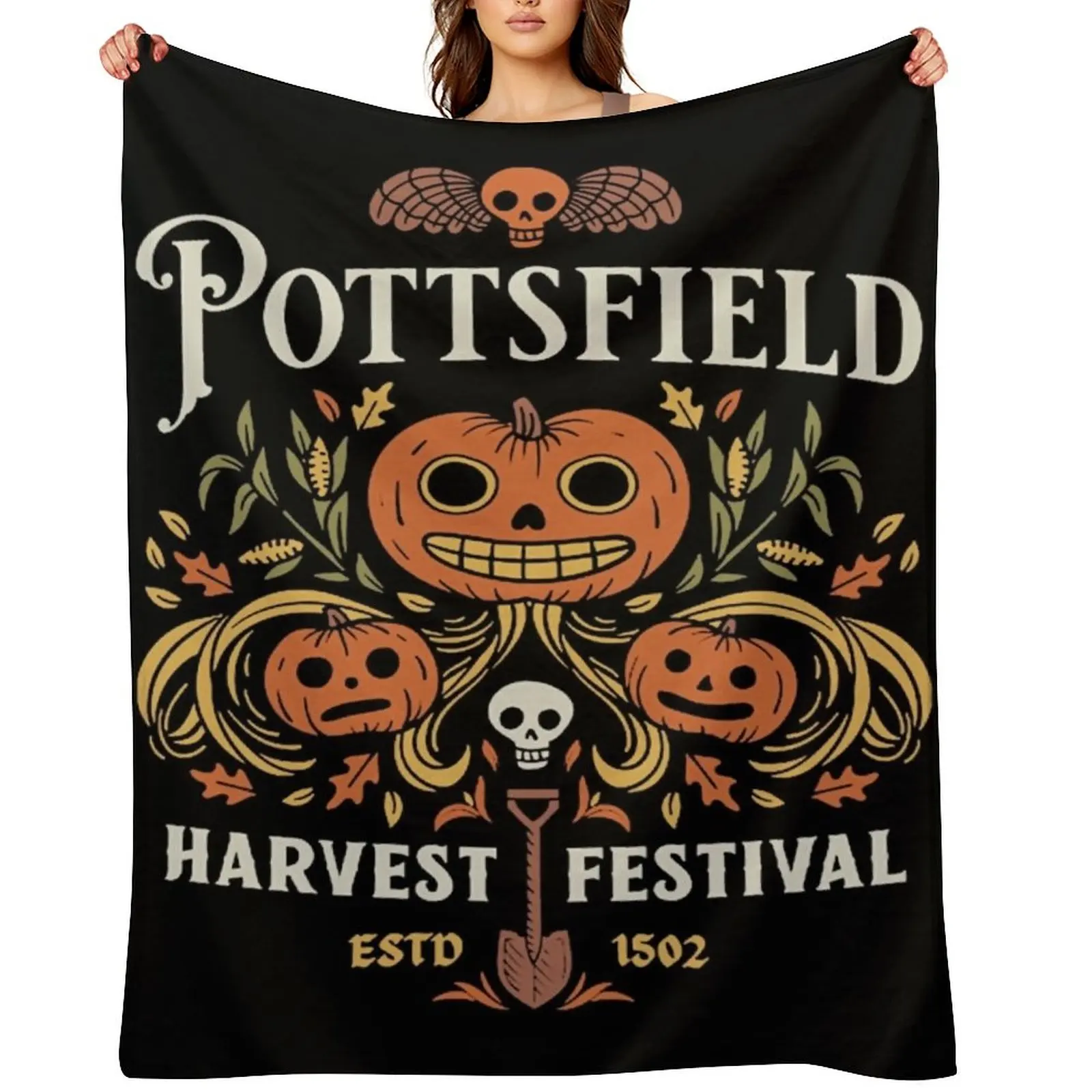 

Pottsfield Throw Blanket for winter sofa bed Tourist Blankets